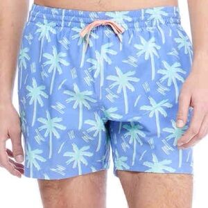 Chubbies The Prince of Prints Swim Trunks Lined Drawstring Palm Tree Large